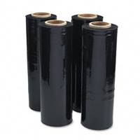 24 x Rolls of Black Pallet Stretch Shrink Wrap 400mm, 17mu 24 x Rolls of Black Pallet Stretch Shrink Wrap 400mm, 17mu
