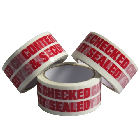 720 x Rolls Of CONTENTS CHECKED Printed Packing Tape 48mm x 66M 720 x Rolls Of CONTENTS CHECKED Printed Packing Tape 48mm x 66M