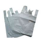 500 x White Plastic Vest Carrier Bags 10x15x18"