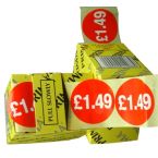 1000 x "1.49" Retail Self Adhesive Price Labels Stickers