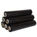 24 x Rolls of Black Pallet Stretch Shrink Wrap 500mm, 25mu