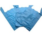 500 x Blue Plastic Vest Carrier Bags 11x17x21"