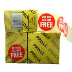 500 x "BUY ONE GET ONE FREE" Retail Self Adhesive Price Labels Stickers
