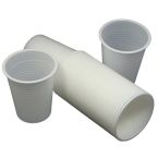 3000 x White Disposable Plastic Cups Glasses 7oz (190ml)