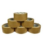 36 x Rolls of Brown Biodegradable Eco Kraft Paper Tape 50mm x 50M