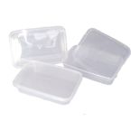 10 x Plastic 500ml Microwave Food Takeaway Containers