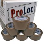 72 x Rolls ProLoc Low Noise Brown Packing Tape 48mm x 66M