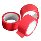 2 Rolls of Red Coloured Low Noise Packing Tape 50mm x 66M
