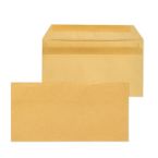 1000 x DL Manilla Plain Self Seal Brown Envelopes 110x220mm , 80gsm