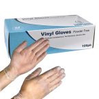 500 x Strong Clear Vinyl Powder Free Disposable Gloves - Medium Size