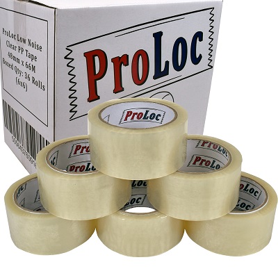 6 x Rolls ProLoc Low Noise Clear Packing Tape 48mm x 66M 6 x Rolls ProLoc Low Noise Clear Packing Tape 48mm x 66M