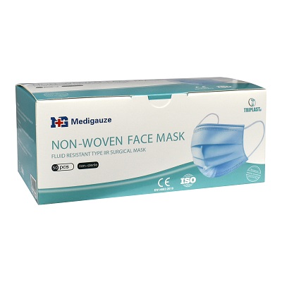 1000 x Blue 3 Ply Disposable Type IIR Surgical Medical Grade Face Masks